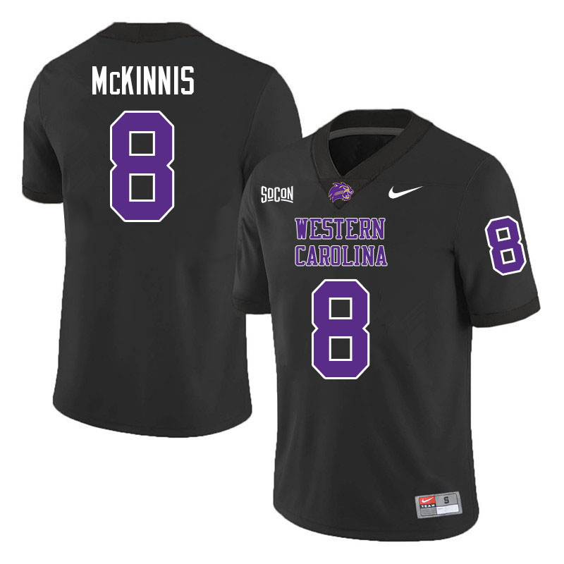 Western Carolina Catamounts #8 Ryan McKinnis College Football Jerseys,Uniforms-Black